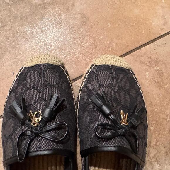 Coach Women's Black and Grey Espadrilles - Picture 2 of 5